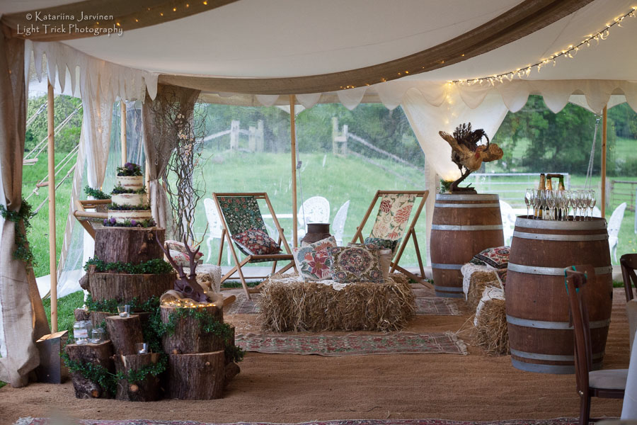hay bales wedding venue